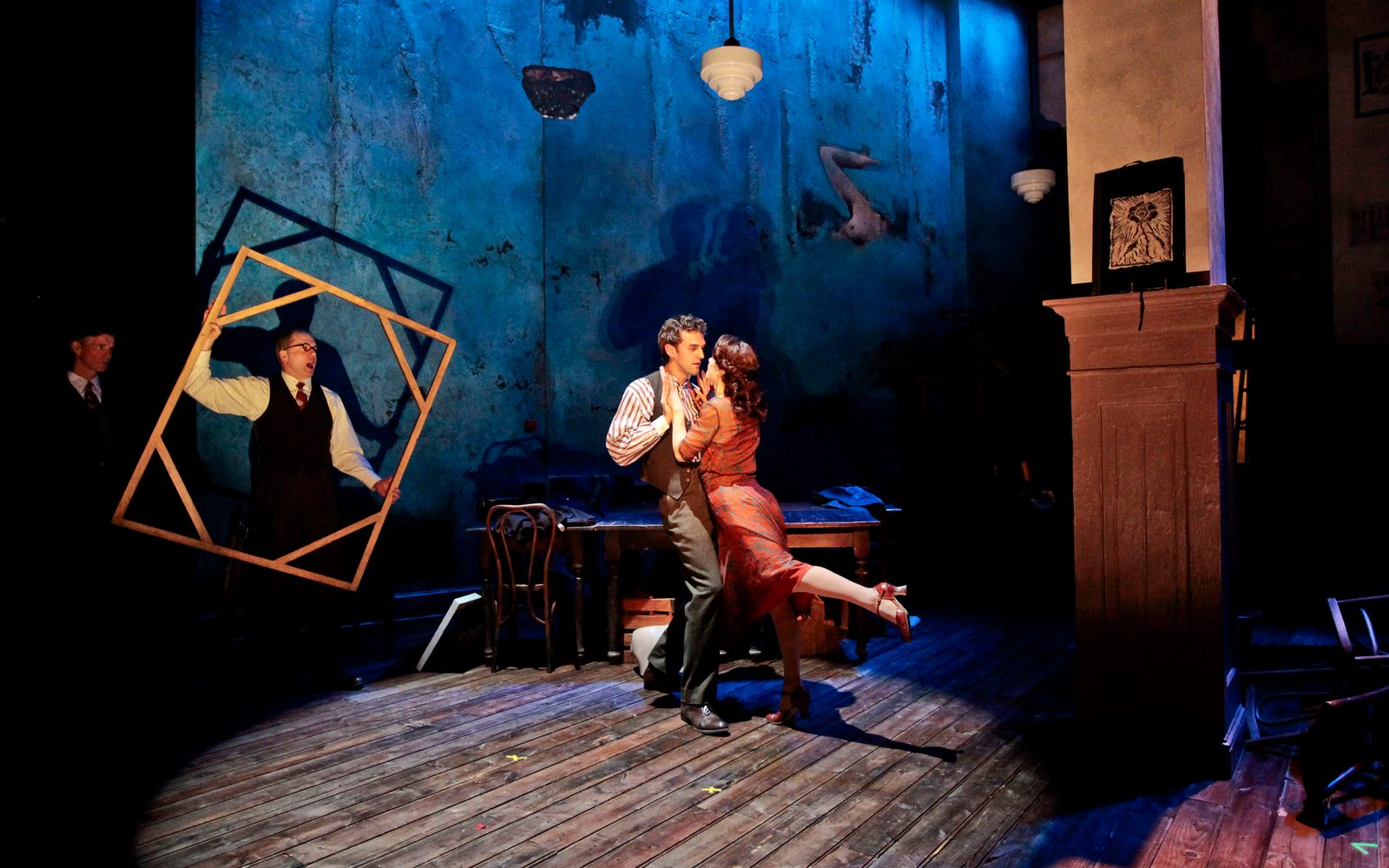 Tom Nelis, Daniel Jenkins, Lucas Kavner, and Teal Wicks in The Blue Flower.